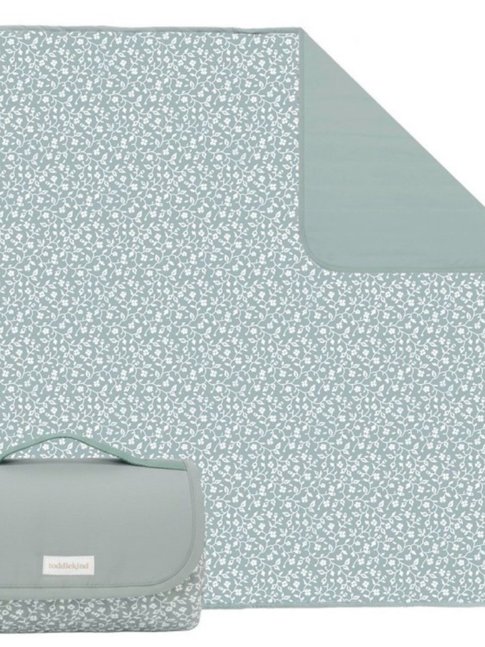 Sage Floral Reversible Baby Play Mat